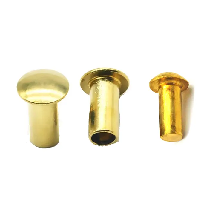 หมุดย้ำหัวกระทะทองเหลือง