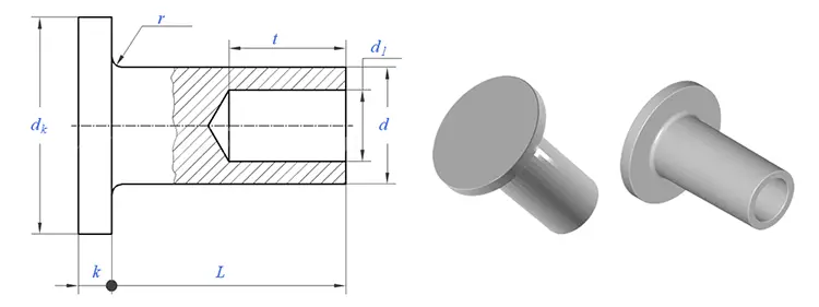 aluminum semi tubular rivets